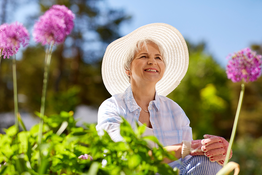 photo of senior with good posture