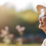 photo of healthy gardening grandma