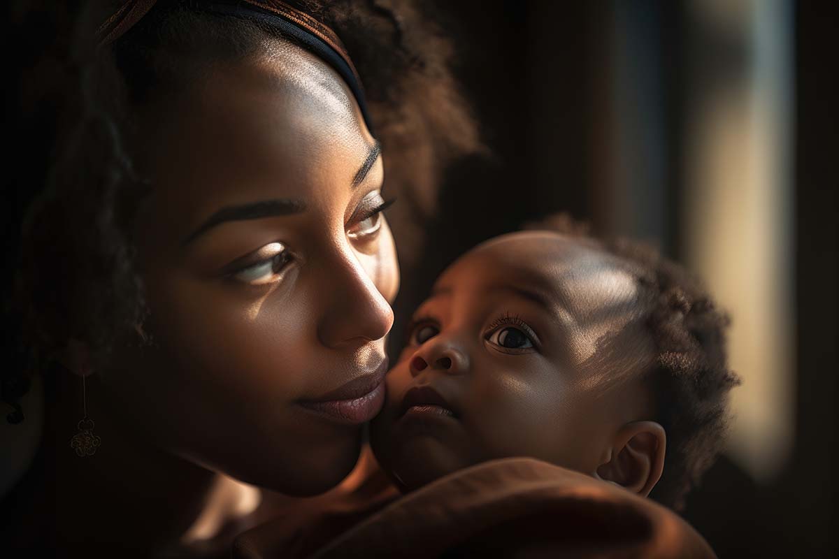 photo of mom and baby