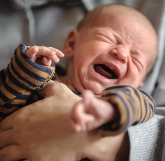 crying baby Baby refusing comfort at 1 Am photo